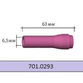 Kerámia gázterelő SR9/20 4-es 6,5 x 63,0mm XL hosszú 796F75 Binzel 701.0293