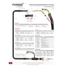 MIG/MAG pisztoly Parker Torch 250A, 4m gázhűtéses, PARKER DDU2500-40ER