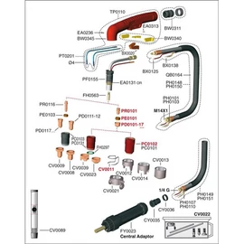 PLAZMA PANASONIC P-80 vágópisztoly 120A/5m plazmavágó munkakábel torch hose package STAHLWERK 5055