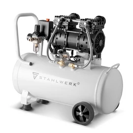 Levegős kompresszor olajmentes, csendes, dupla dugattyús  ST 510 Pro (10 bar, 50 l tank, 69 dB, 23kg) STAHLWERK 1295