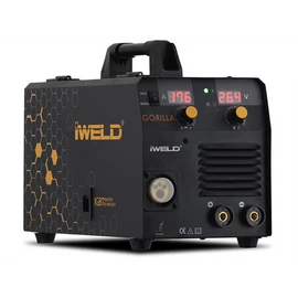 MIG/MAG Heg. gép Iweld GORILLA POCKETMIG 175 AluFlux(MIG/BKI),230V,(5kg/d200,Bi:170A-60%) kábelekkel. A megszünt 185 helyett 80POCMIG175