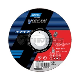 125x2,5mm vágókorong Norton Vulcan kék (A30S-BF41) Acél + Inox 2in1 (25db/csomag) 35010150