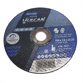 150x2,0x22,2mm vágókorong Norton Vulcan kék (A30S-BF41) Acél + Inox 2in1 (25db/csomag) 35010187