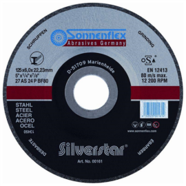 125x6,0x22.2 mm Tisztítókorong  SILVERSTAR® acélra, A24RK SONNENFLEX
