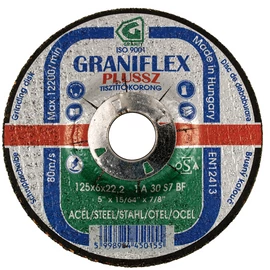 180x4,0x22,2mm Tisztítókorong Graniflex (1A30S7BF 80) acél+ inox, 10 db/cs.  