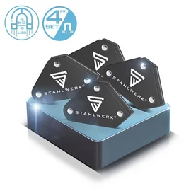 Mágnes hegesztéshez 4 darabos készlet 90°/45°  Set of 4 Magnetic Welding Angle 4 kg  STAHLWERK  4568