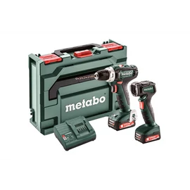 METABO PowerMaxx BS12 fúrócsavarozó Set 2db12V/2,0Ah Li-Power akku+ULA LED akkus lámpa,táska,SC30 töltő(601036900)