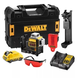 DEWALT DCE089D1R keresztvonallézer 12V akkumulátorral (15m/50m) piros, Akciós!