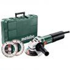 METABO WEQ 1400-125 mm 1400W Set sarokcsiszoló 2db gyémántvágótárcsával, hordtáskával  600347510 Akciós!