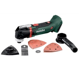 METABO MT 18 LTX Multifunkciós akkus gép háromszög tépőzáras talp,elszívó adapter,merülő fűrészlap(fára)akku és töltő nélkül 613021840