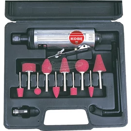 Levegős egyenes csiszoló készlet ( GD2206L egyenes csiszoló, 3 és 6 mm-es szorítópatronok, dobozban)  KBE2702030L