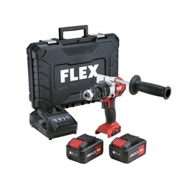 FLEX PD 2G 18.0-EC/5.0 Set,2-fokozatú akkus ütvefúrógép 18,0 V 1 db 5.0 Ah Li-ion akku és CA 18.0-LD akkutöltő,vászon hordtáskával 516.171