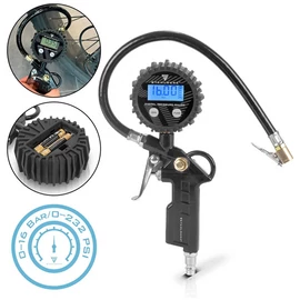 Kerékfuvató pisztoly digitális  Digital compressed air tire inflator DRD-16 ST STAHLWERK  4974