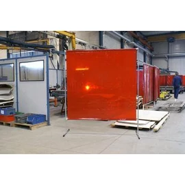 Hegesztő függöny lamellás 2000x1800x2,0mm (12db lemezpár, kampósor) Piros ORANGE-CEPRO 16022061