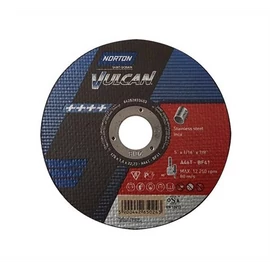 125x1,0mm vágókorong Norton Vulcan piros (A60T-BF41) Inox (110db/csomag)