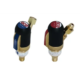 Visszaégés gátló SG5 reduktorra égő gázra  M-F Kar, 3/8" LH-anya kimenet G3/8" LH apa