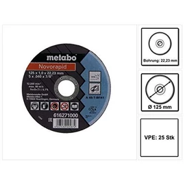 115x1,0x22,23mm vágókorong Metabo Novorapid  Inox 10db/cs.