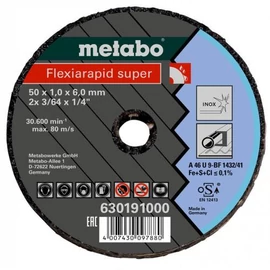 50x1,0x6,0mm vágókorong Metabo Flexiarapid Super Inox A46U-BF/41 (50db/cs.)