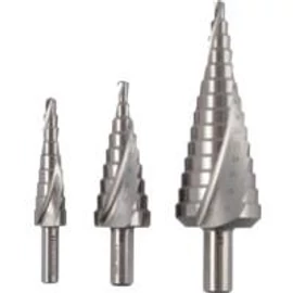 Lépcsős lemezfúró készlet 3 db-os HSS (4-12mm; 4-20mm; 4-30mm) Sherwood 