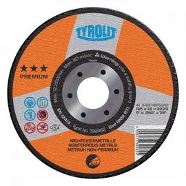 125x1,6mm vágókorong 41F A46P Tyrolit Prémium Aluminium 35010053