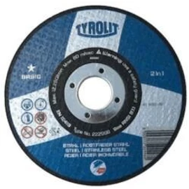 150x6,0x22,2mm Tisztítókorong Tyrolit Basic A30Q BF INOX (10db/doboz) 