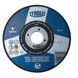 230x6,0x22,2mm Tisztítókorong Tyrolit Basic A30Q BF INOX (10db/doboz) 