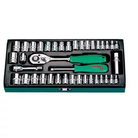 Dugókulcs hosszú 40 részes 1/4",3/8" 4-19mm 5640MA  HANS