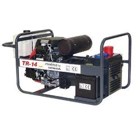 Áramfejlesztő TR-14 AVR (3F:14 kVA, 1F: 3x4,5 kVA, Honda GX-630),FI relével, földszondával együtt