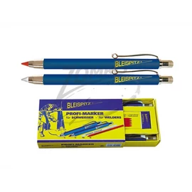 Jelölő hegesztő ceruza készlet 2 töltőceruza 10db fehér+5 db piros betét  BLEISPITZ 0440