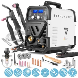 Heg. inverter STAHLWERK 6 az1-ben kombinált hegesztőgép CTM-416 Puls Pro 6-in-1  STAHLWERK  1254