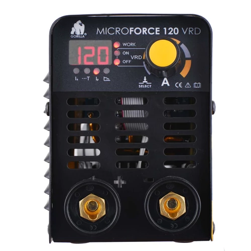 Hegesztő inverter IWELD GORILLA MICROFORCE 120 VRD (110A-60%Bi,230V±15%) test és munka kábelekkel