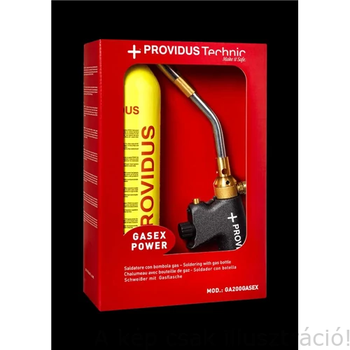 Gázlámpa készlet 1 palackos PROVIDUS GASEX  (~2400°C) láng hőmérséklet  GA200GASEX 050101-0037