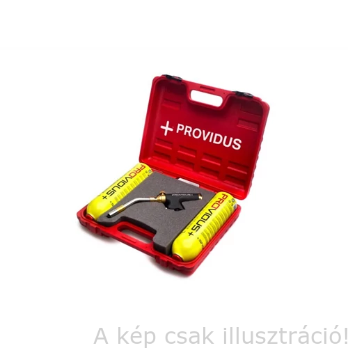 Gázforrasztó készlet 2 palackos műanyag táskában PROVIDUS GASEX (~2400°C) láng hőmérséklet GA200KIT 050101-0044