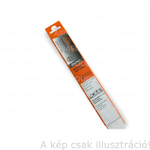 Forrasztó pálca ezüst L-Ag25Sn 1,5x500mm (25%Ag, csupasz, bevonat nélküli)  1 kg/csomag FSH BRAZARGENT 5025B15500N