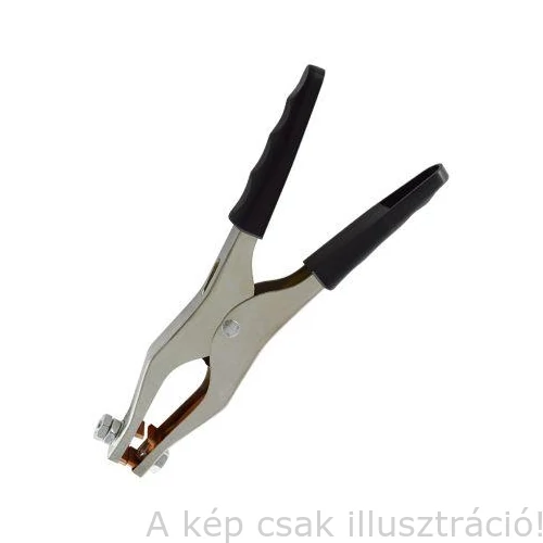 Test csipesz 300A rugós, rézbetétes és réz átkötővel, műanyag nyéllel   H-362624