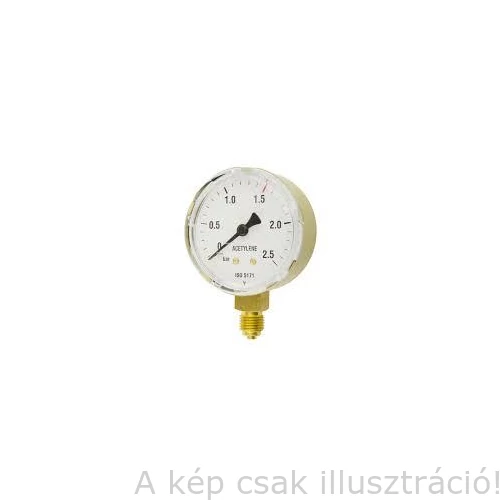 Manométer 'ACETILÉN' kimenő 63mm  2,5/1,5 bar    GCE   9415080
