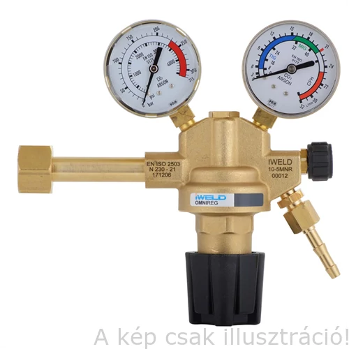 Reduktor CO2/Ar OMNIREG Ar/CO2 Nyomáscsökkentő 230/22L/min W21,8 palack csatlakozóval IWELD 5MNRGCO23022L