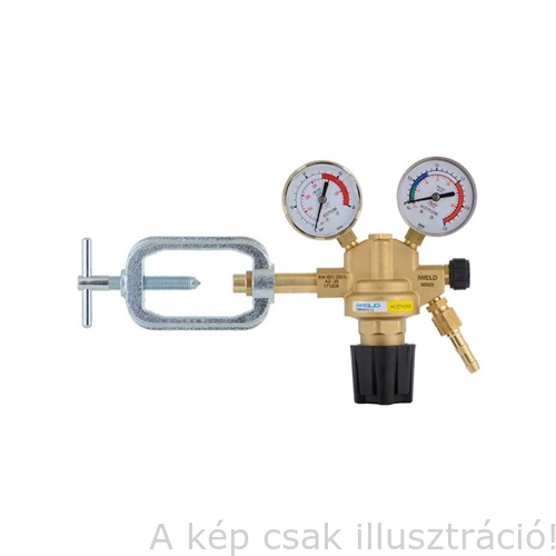 Reduktor Acetilén OMNIREG Nyomáscsökkentő 25/1,5 bar kengyel palack csatlakozóval kimenő G3/8" LH  IWELD 5MNRGAC251Y 