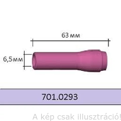 Kerámia gázterelő SR9/20 4-es 6,5 x 63,0mm XL hosszú 796F75 Binzel 701.0293