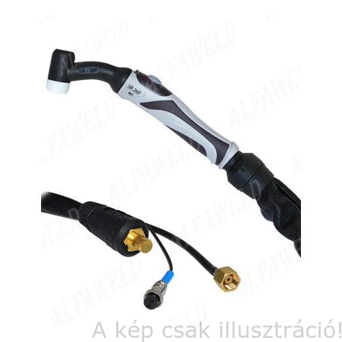 AVI/TIG pisztoly ALFAWELD EUROTIG FLEXI nyak SR26-F gázhűtéses 4m TSB35-50 (bőrös markolat alatti 0,5m kábel) H-452929