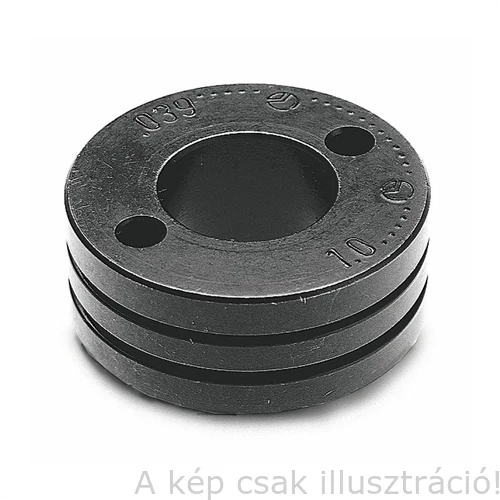 MIG/MAG görgő előtolóhoz D=30 0,8-1,0mm (recézett,porbeles huzalhoz) (D14 Mechafin + 2 meghajtó lyuk) belső perselyes D=10mm,