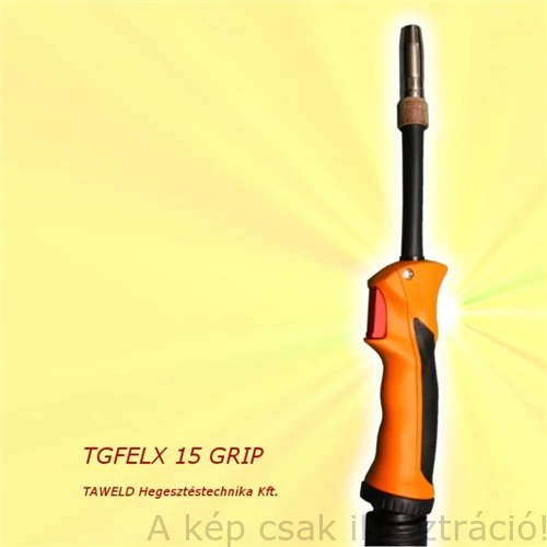 MIG/MAG pisztoly TGFLEX15 F 4m flexibilis nyakkal, gázhűtéses 160A CO2 & 140A kevertgázzal 60% Bi-vel TAWELD 1015443F