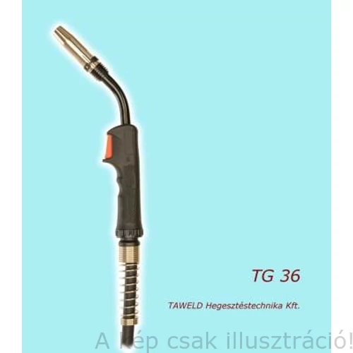 MIG/MAG pisztoly TG36 7m GRIP, gázhűtéses 340A CO2  60% Bi-vel 50mm2 kábellel TAWELD