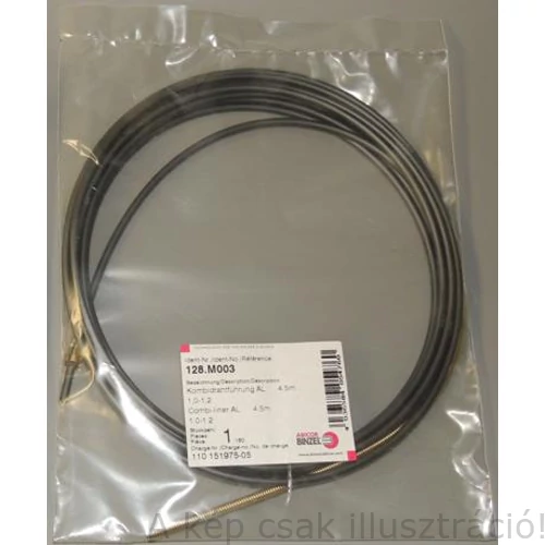 Huzalvezető teflon-carbon fekete 1,0-1,2mm 4,5m  BINZEL 128.M003