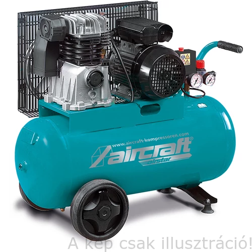 Levegős kompresszor AIRSTAR 401/50 E ékszíjhajtású dugattyús (50l tartály, max.10bar, 2,2 kW,Töltési kapacitás kb. 266 l) 2009413
