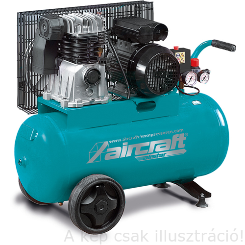 Levegős kompresszor AIRSTAR 401/50 E ékszíjhajtású dugattyús (50l tartály, max.10bar, 2,2 kW,Töltési kapacitás kb. 266 l) 2009413