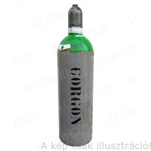 Palack ÜRES CORGON (82%Ar+18%CO2) 20L(4,7 köbös)   h=0,8; d=0,21m