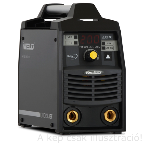 Heg. inverter IWELD HD 200 MULTIARC MMA/LiftTIG (190A-35%, 230+/-15%V) HotStart 3-3m test és munkakábel 8HD200MTARC