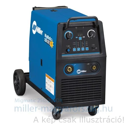 Miller MIGMatic 250 DX )3PH 400V, fokozatkapcsolós,szinergikus vezérlésű heg.gép,250A@35%,1 pár görgős toló,Az Utolsó trafós! 029015525