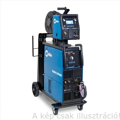 Miller MigMatic® MP S400iP(400A@100Bi) áramforrás+ MigMatic® Feed előtoló+vízhűtőkör+5m összekötő kábel+testkábel, kocsival, Akció!